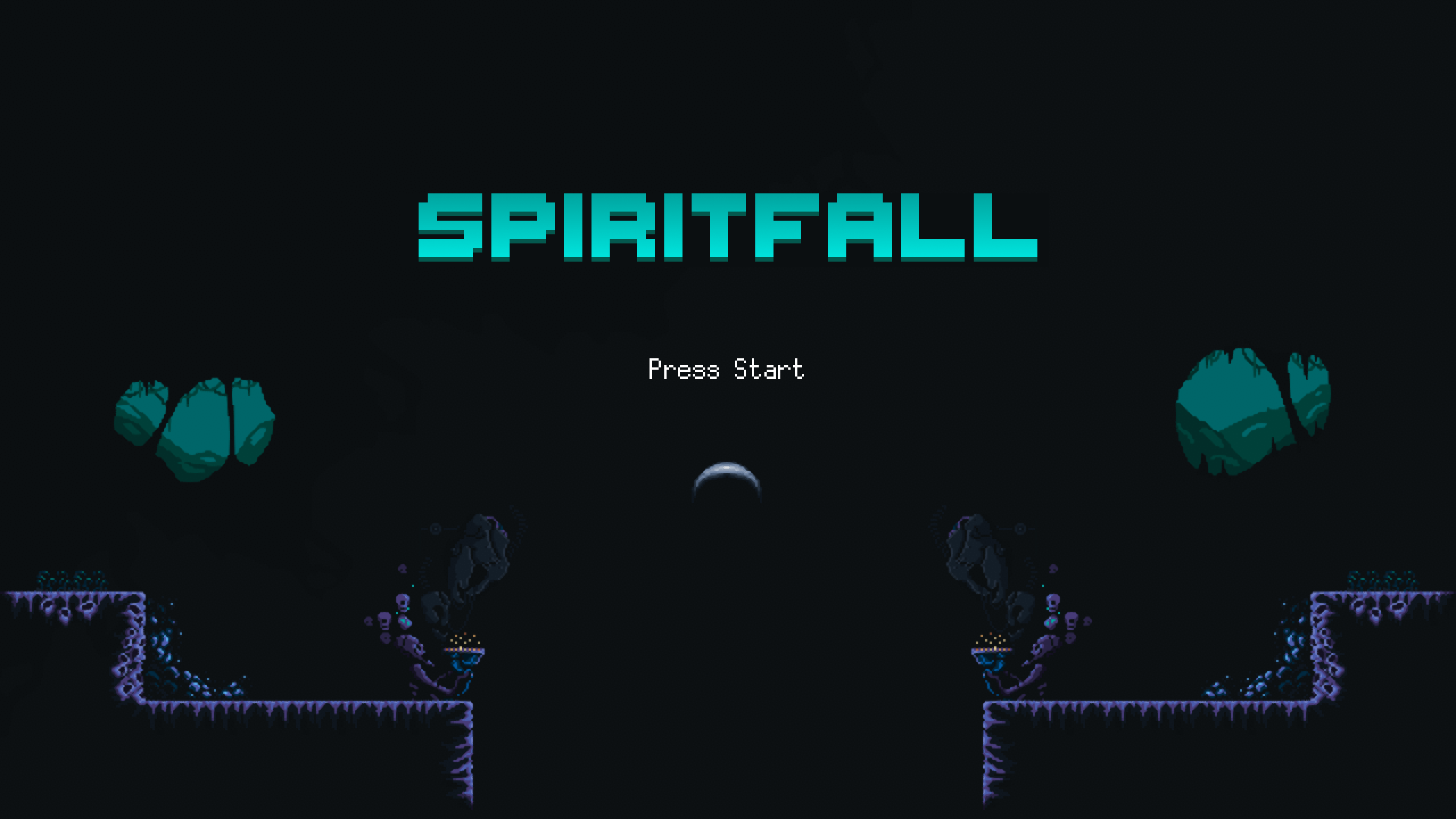 Title screen of the game prototype called “Spiritfall”