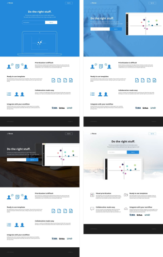 airfocus Landing Page Designs Collage